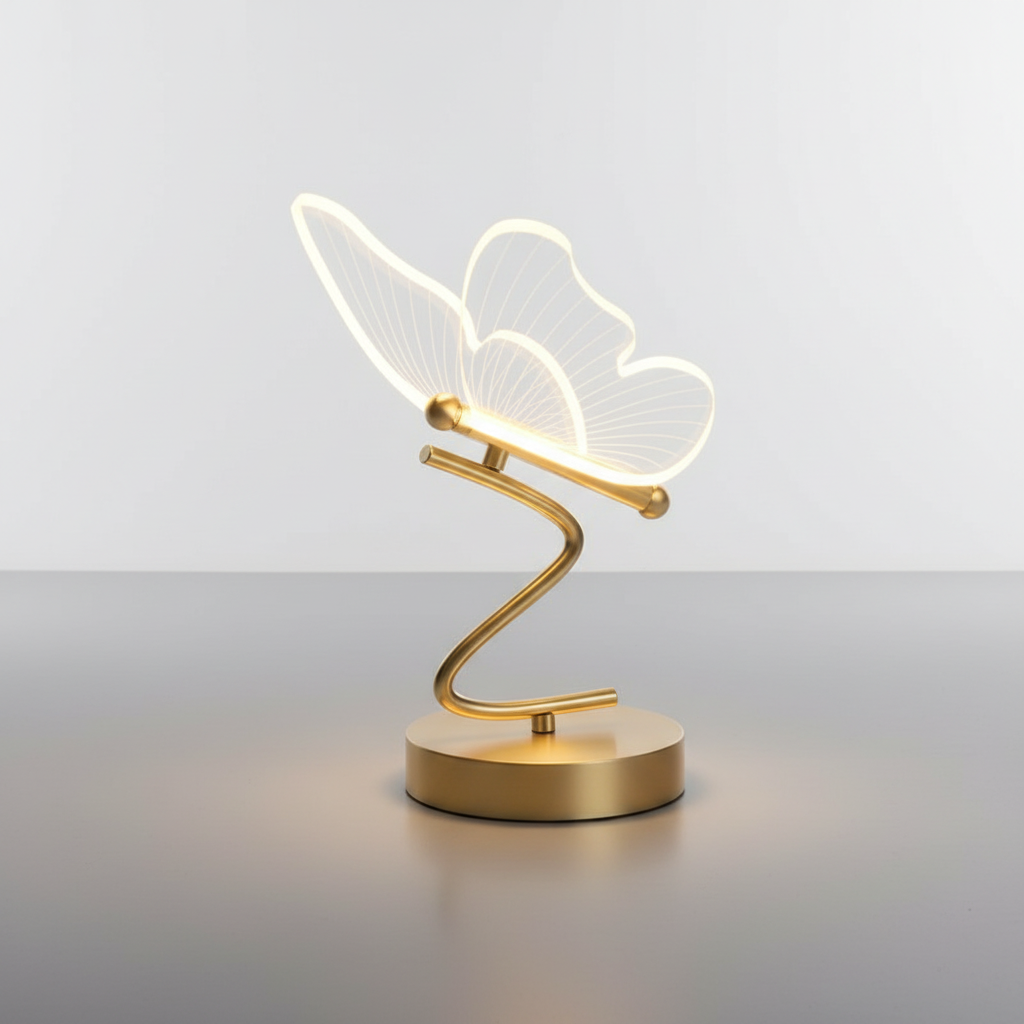 Contemporary LED Desk Light - Fluttering Design