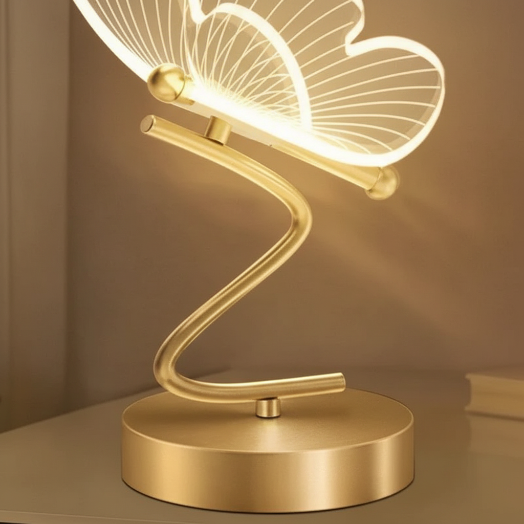 Contemporary LED Desk Light - Fluttering Design