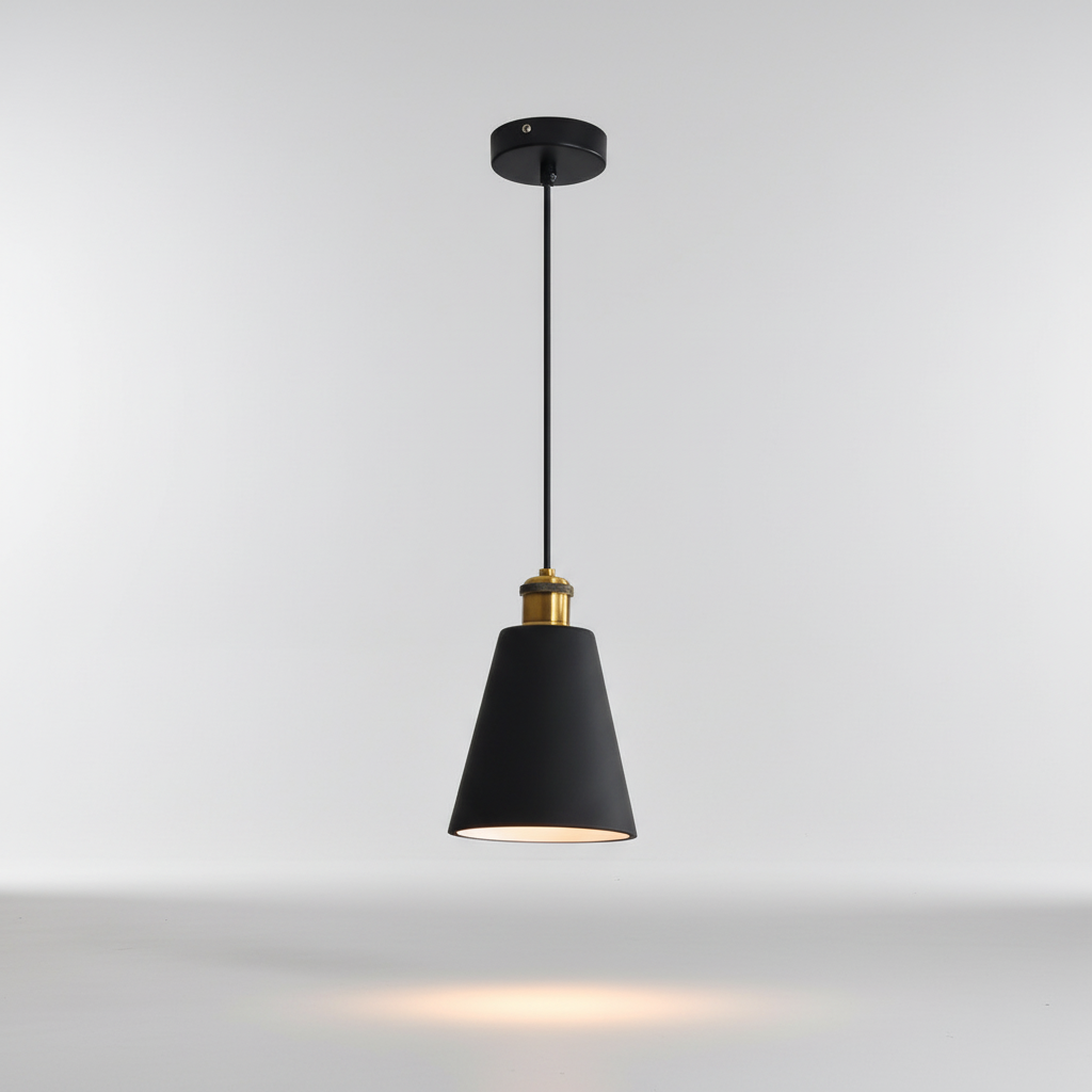 Contemporary Resin and Metal Pendant Light Fixture