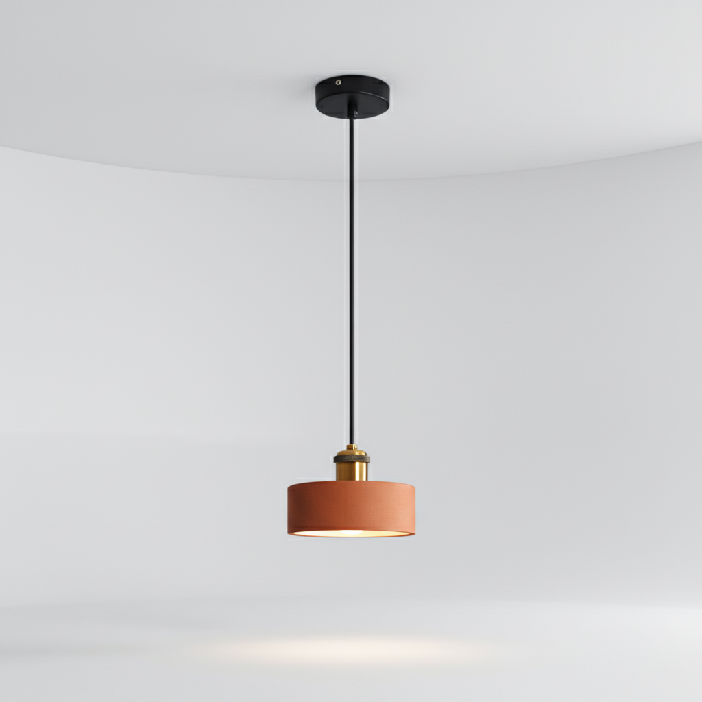 Contemporary Resin and Metal Pendant Light Fixture