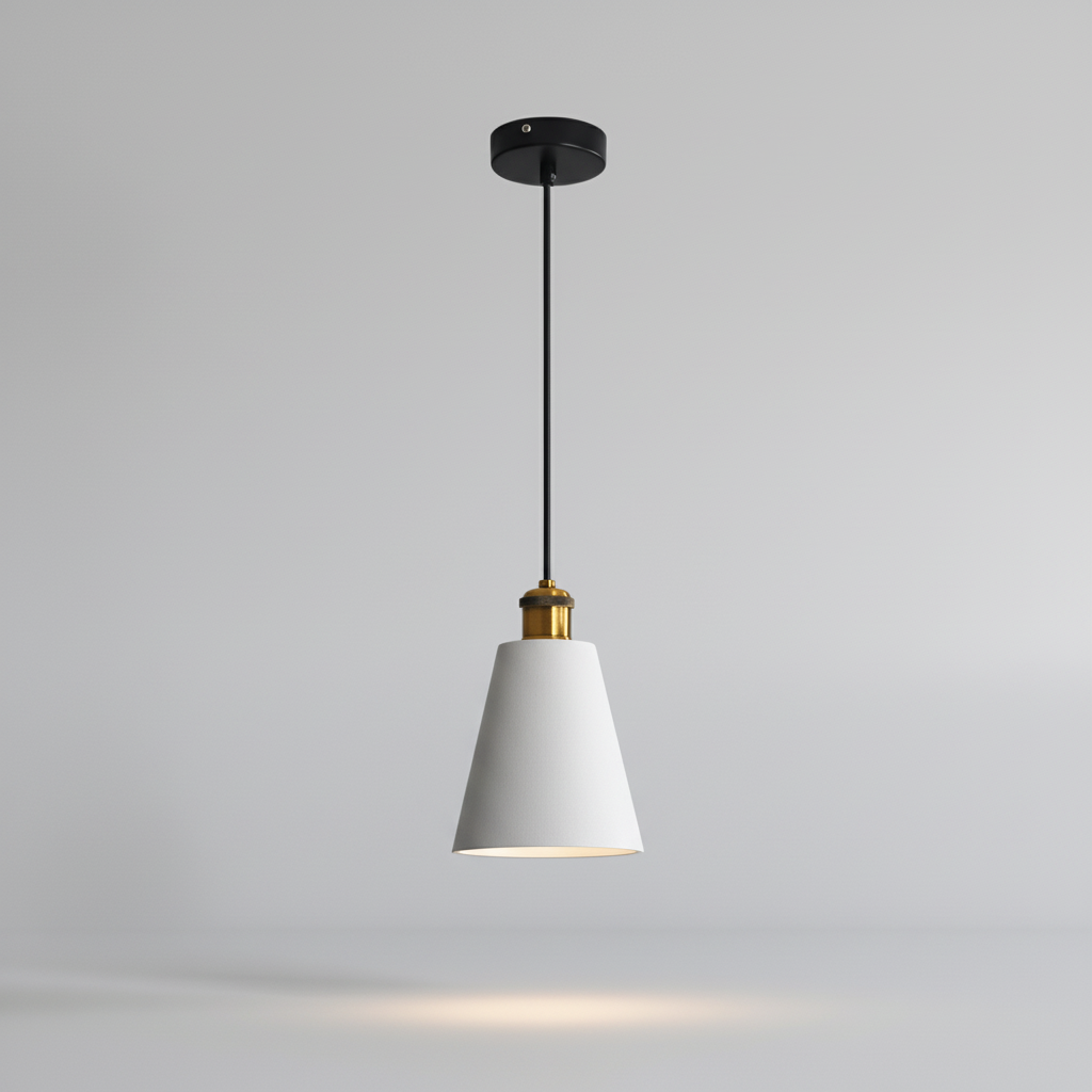 Contemporary Resin and Metal Pendant Light Fixture