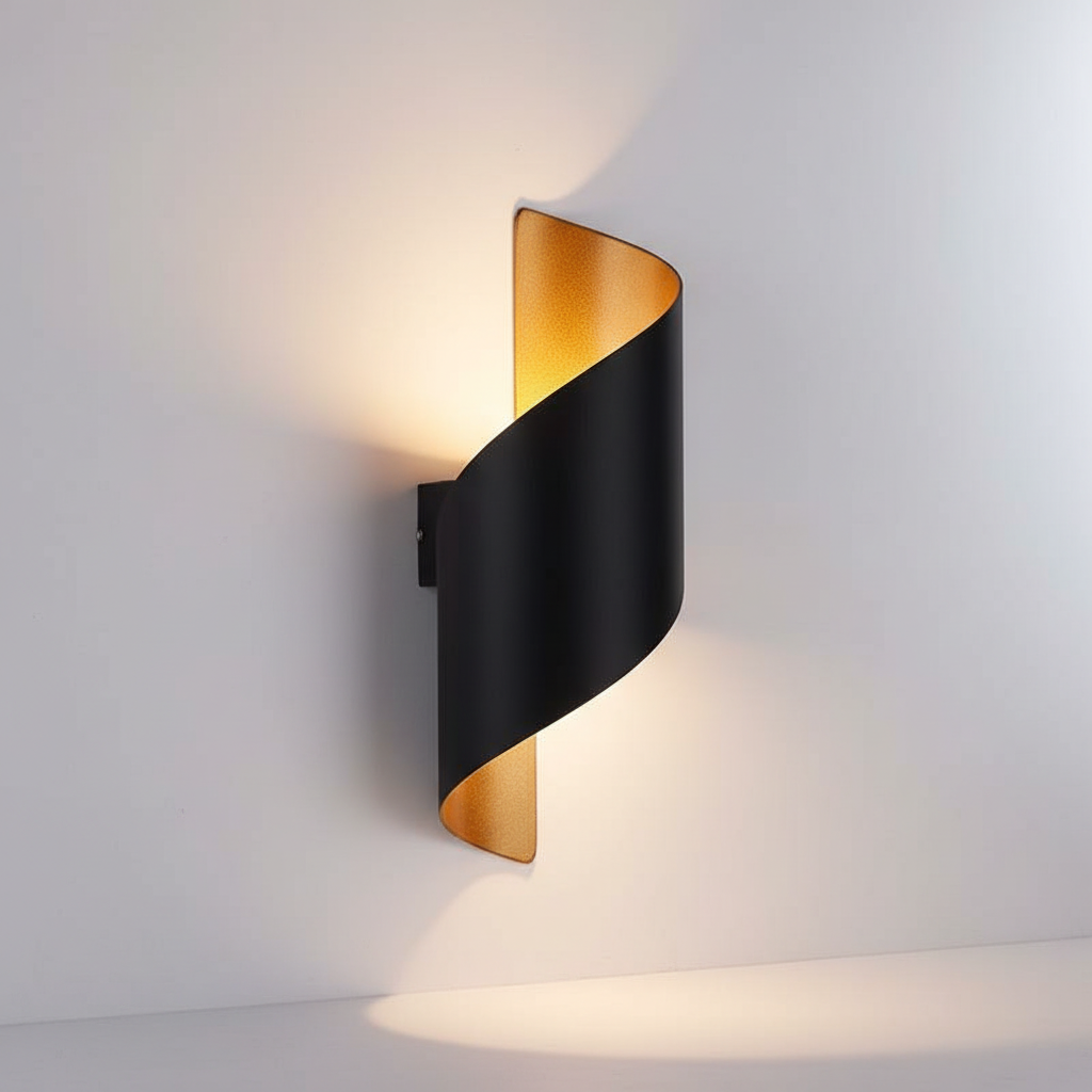 Twisted Design Wall Lamp - Contemporary Spiral Lighting