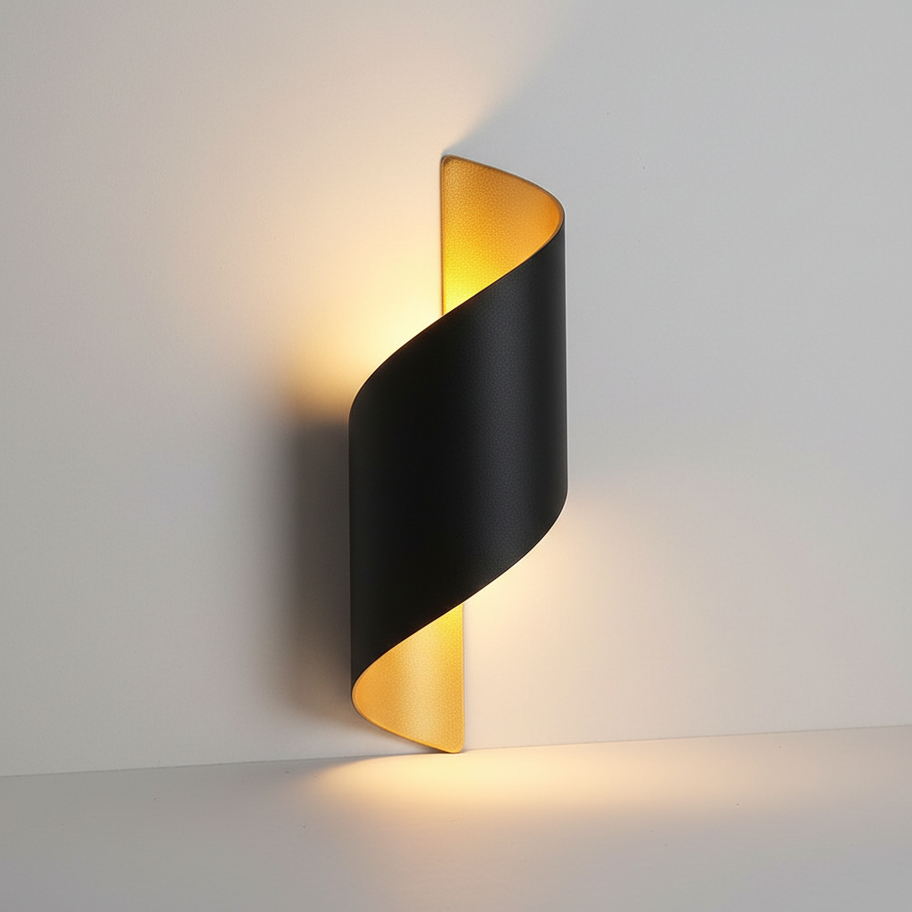 Twisted Design Wall Lamp - Contemporary Spiral Lighting