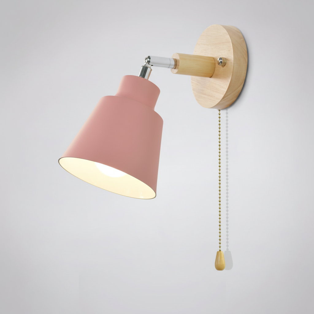 Contemporary Wall Light with Pull Switch