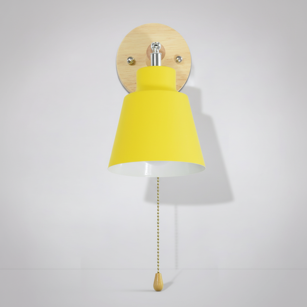 Contemporary Wall Light with Pull Switch
