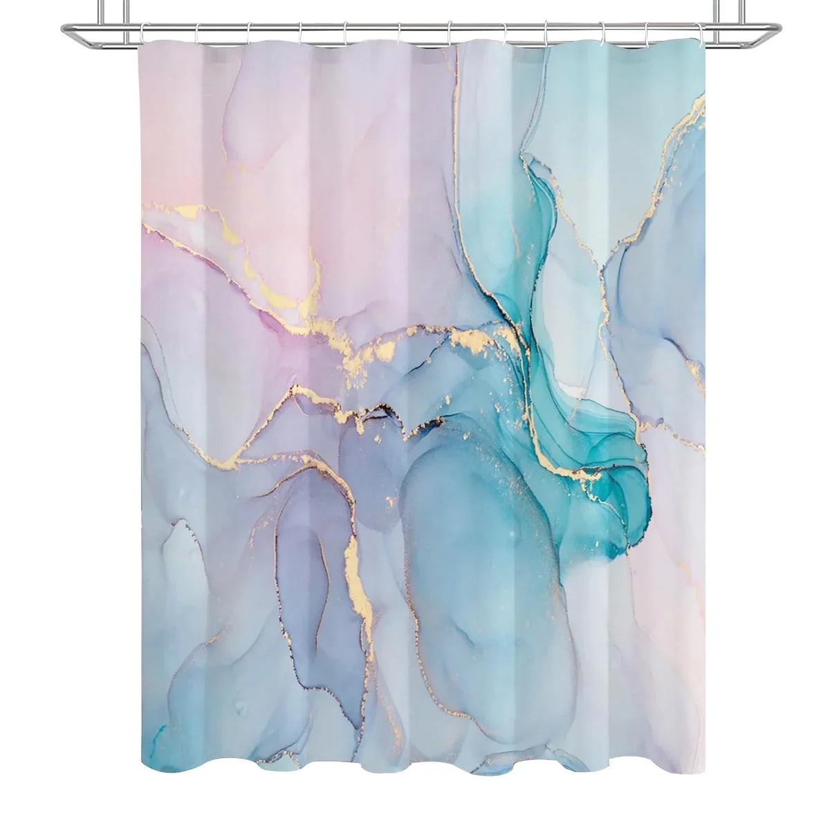 Contemporary Marble Print Shower Curtain