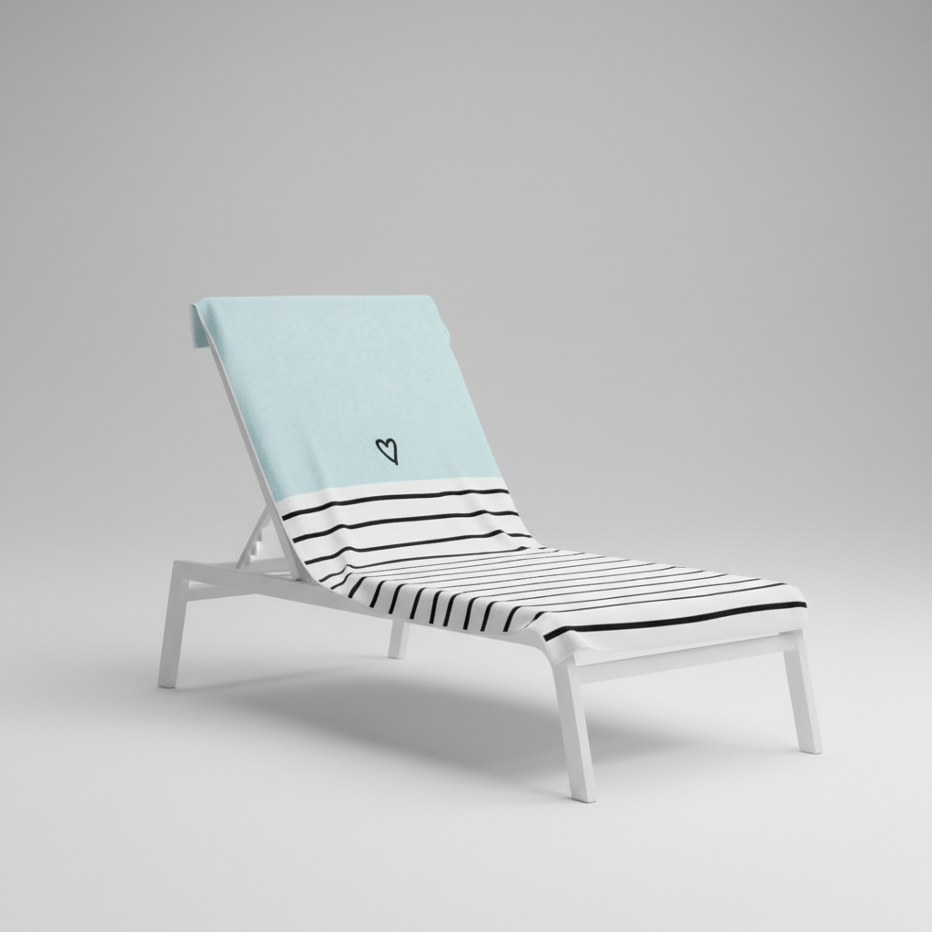Wave Pattern Bath Towel - Contemporary Design