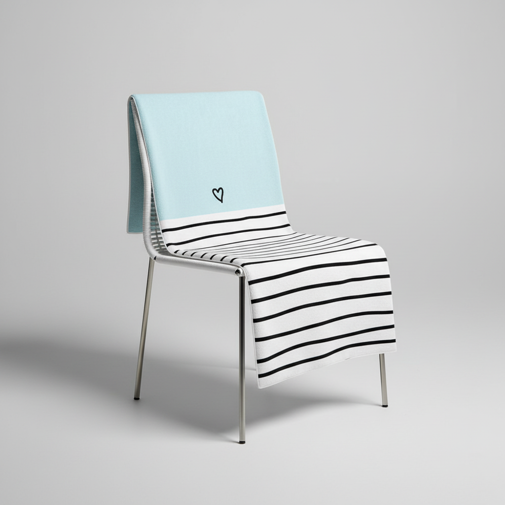 Wave Pattern Bath Towel - Contemporary Design