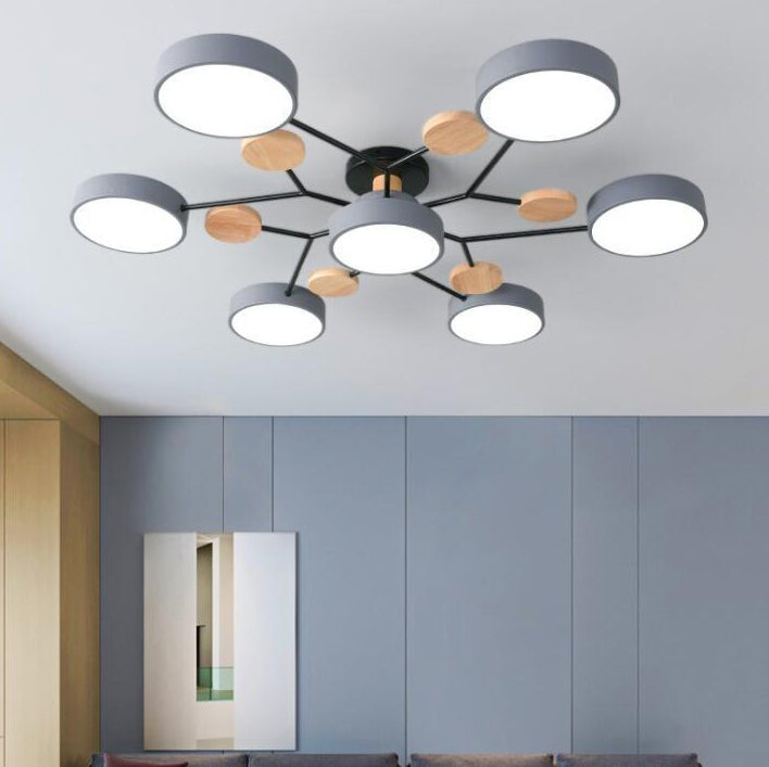 LuxeSphere | Modern LED Semi-Flush Ceiling Light Fixture