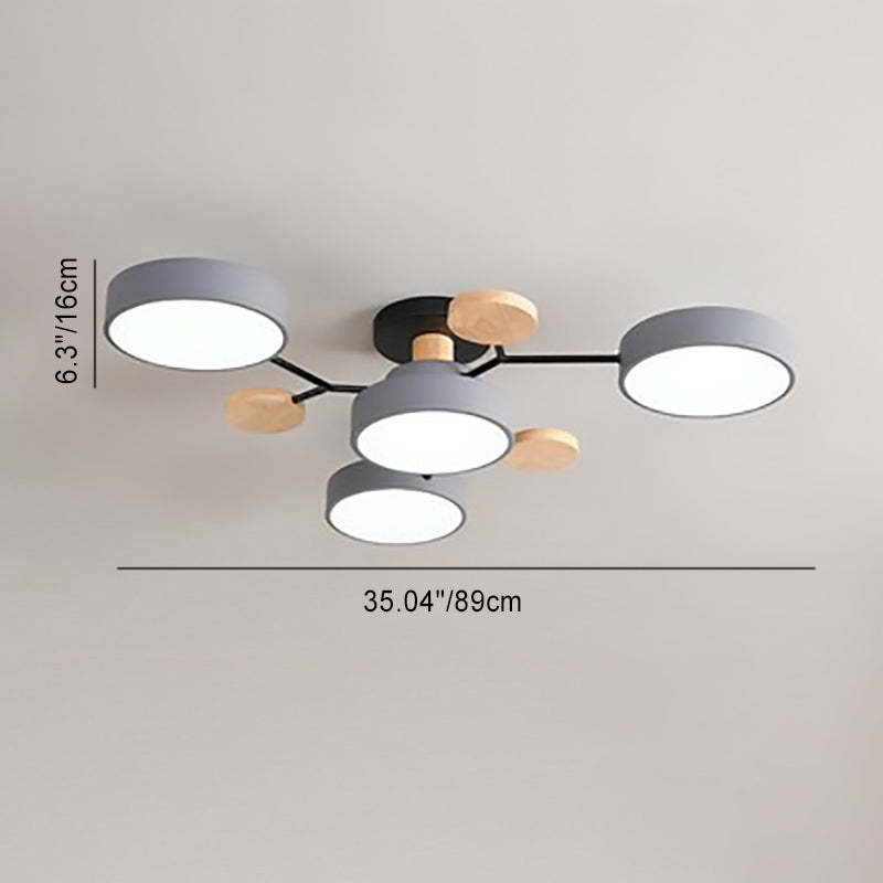 LuxeSphere | Modern LED Semi-Flush Ceiling Light Fixture