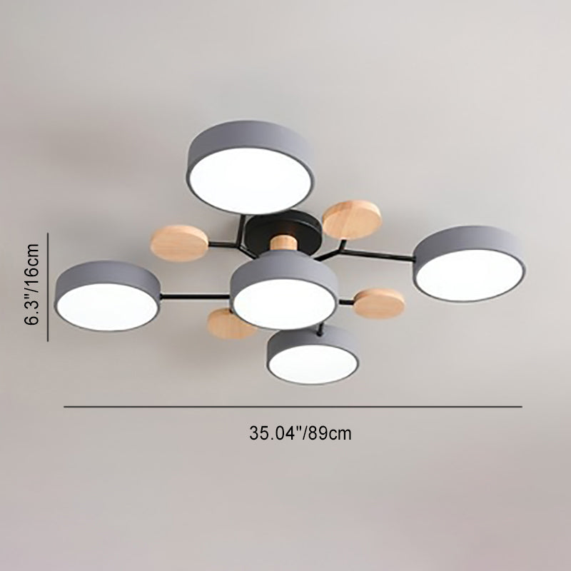 LuxeSphere | Modern LED Semi-Flush Ceiling Light Fixture