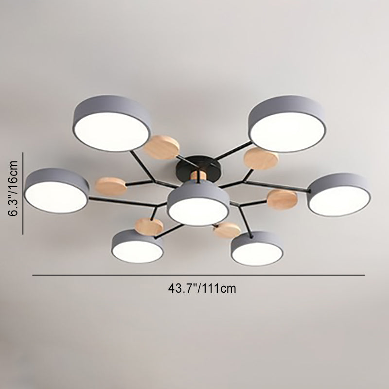 LuxeSphere | Modern LED Semi-Flush Ceiling Light Fixture