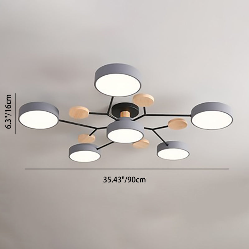 LuxeSphere | Modern LED Semi-Flush Ceiling Light Fixture