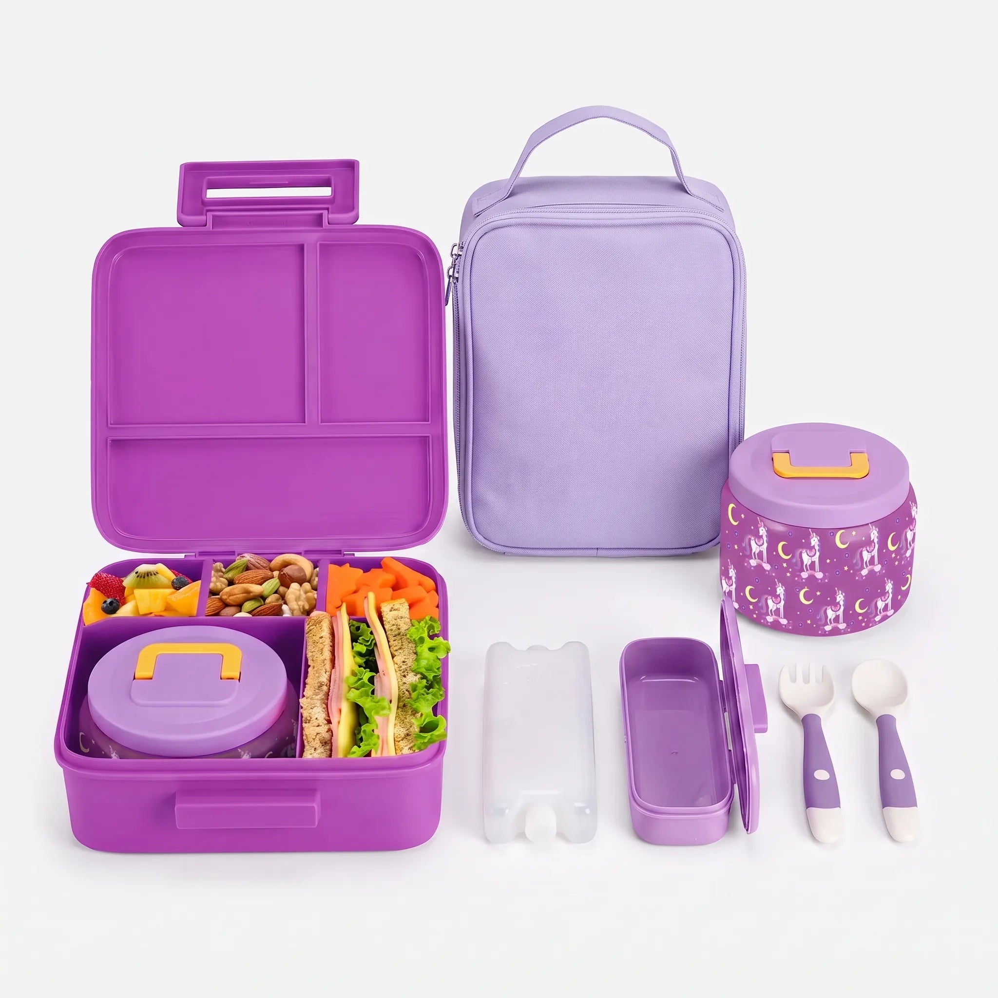Children's Lunchbox Set with Multiple Compartments