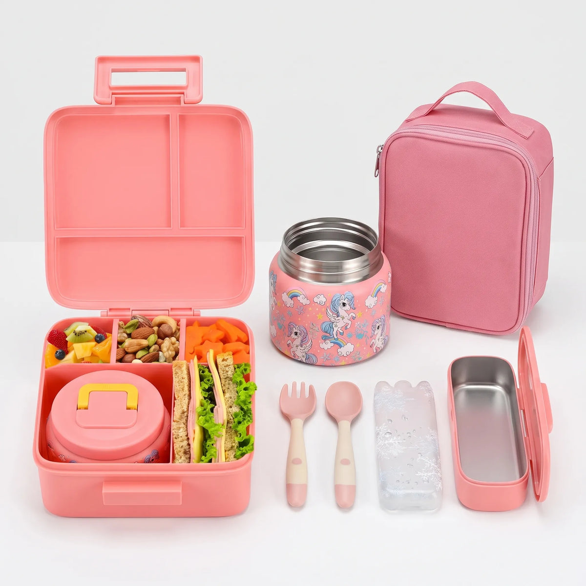 Children's Lunchbox Set with Multiple Compartments