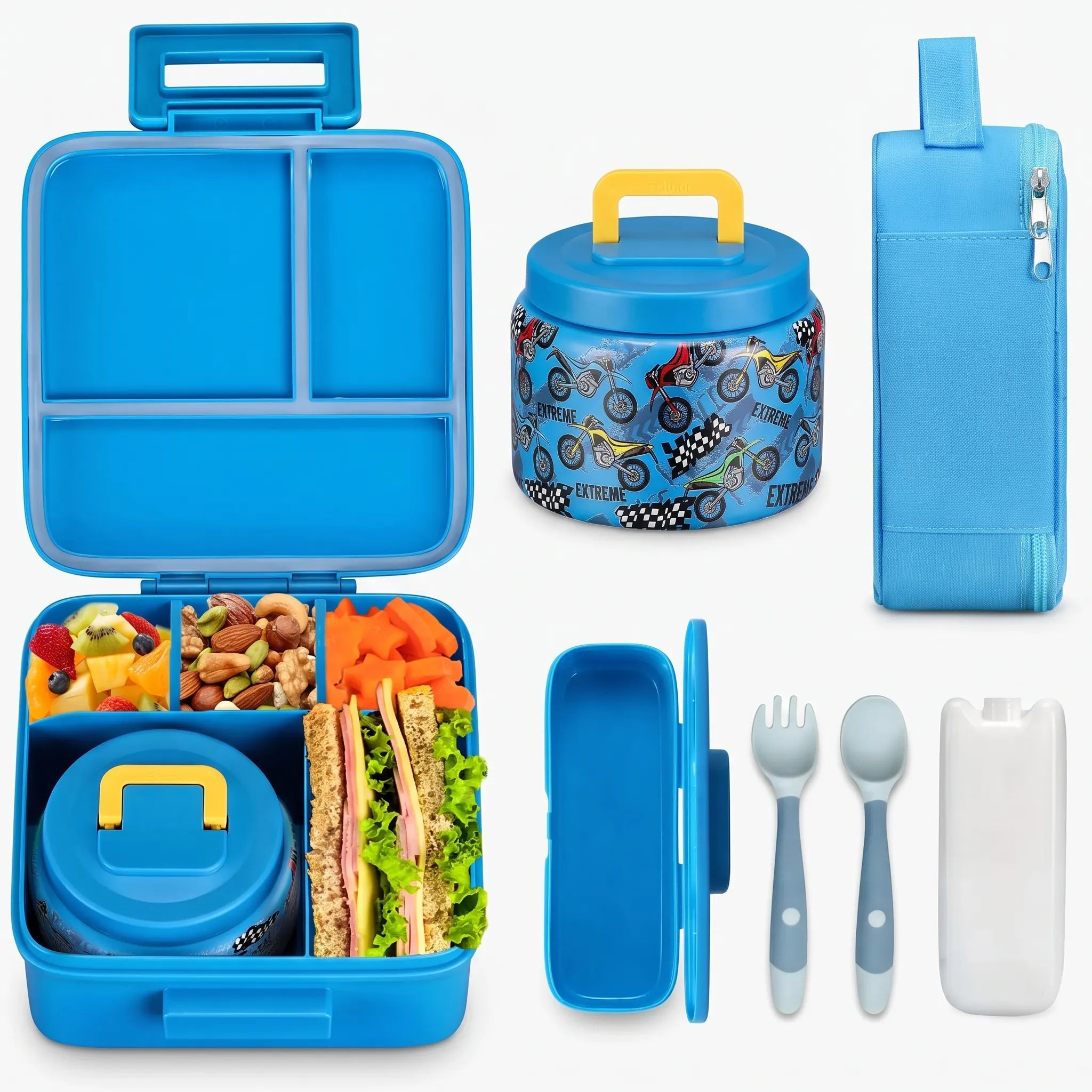 Children's Lunchbox Set with Multiple Compartments