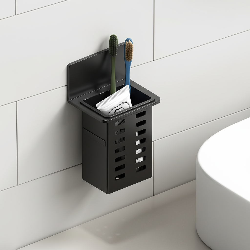 Versatile Bathroom Storage Shelf - Adhesive Holder