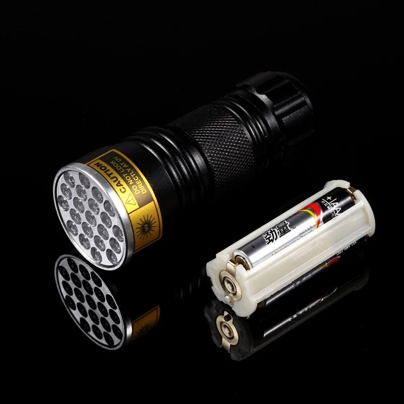 Compact 21-LED UV Detection Flashlight