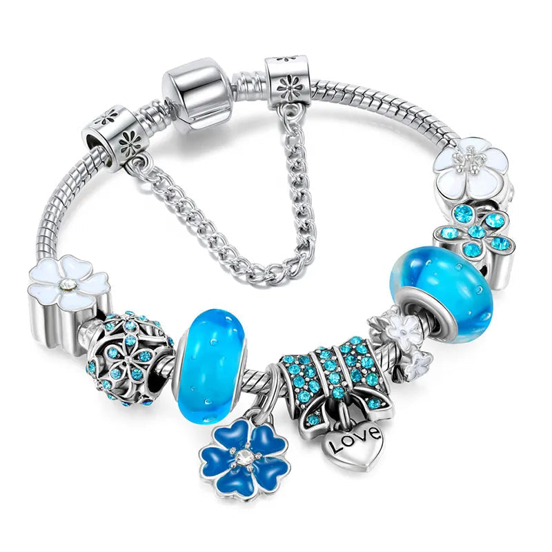 Serene Blossom Bracelet | Adjustable Floral Charm Jewelry