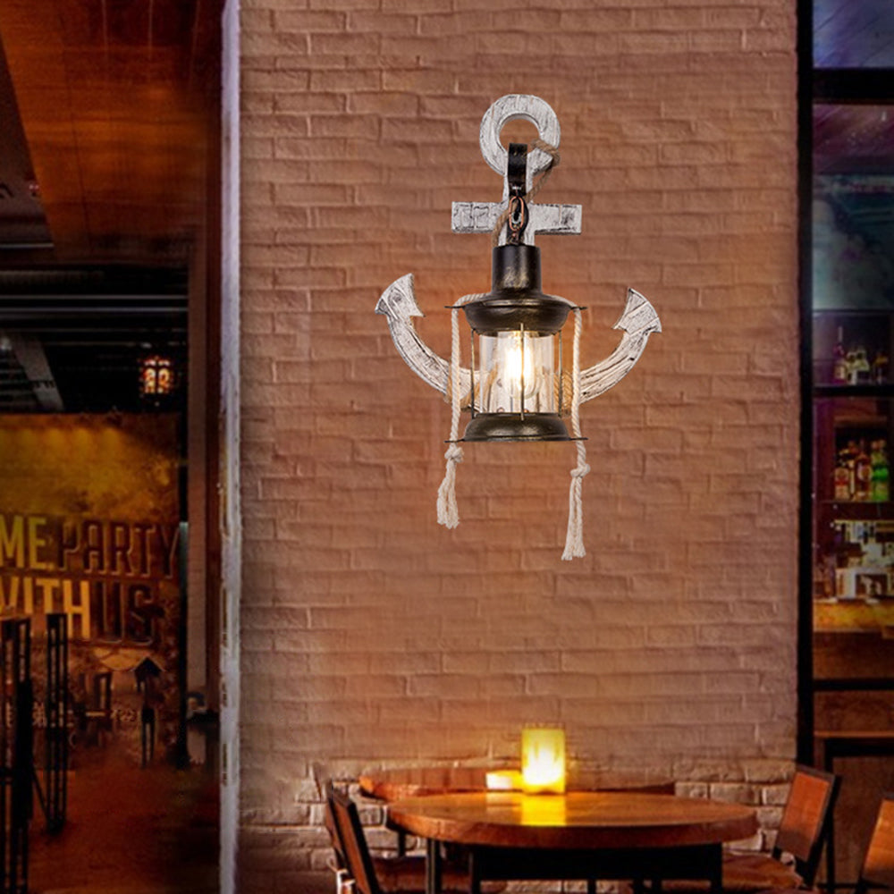 Marine-Themed Anchor Wall Light Fixture