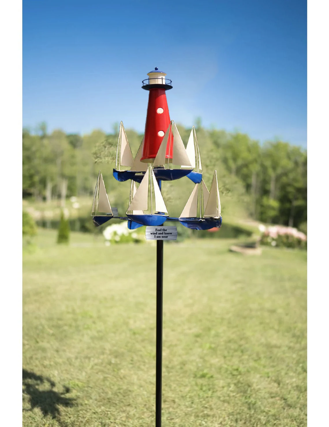 Nautical Breeze Spinner | Colorful Kinetic Garden Sculpture