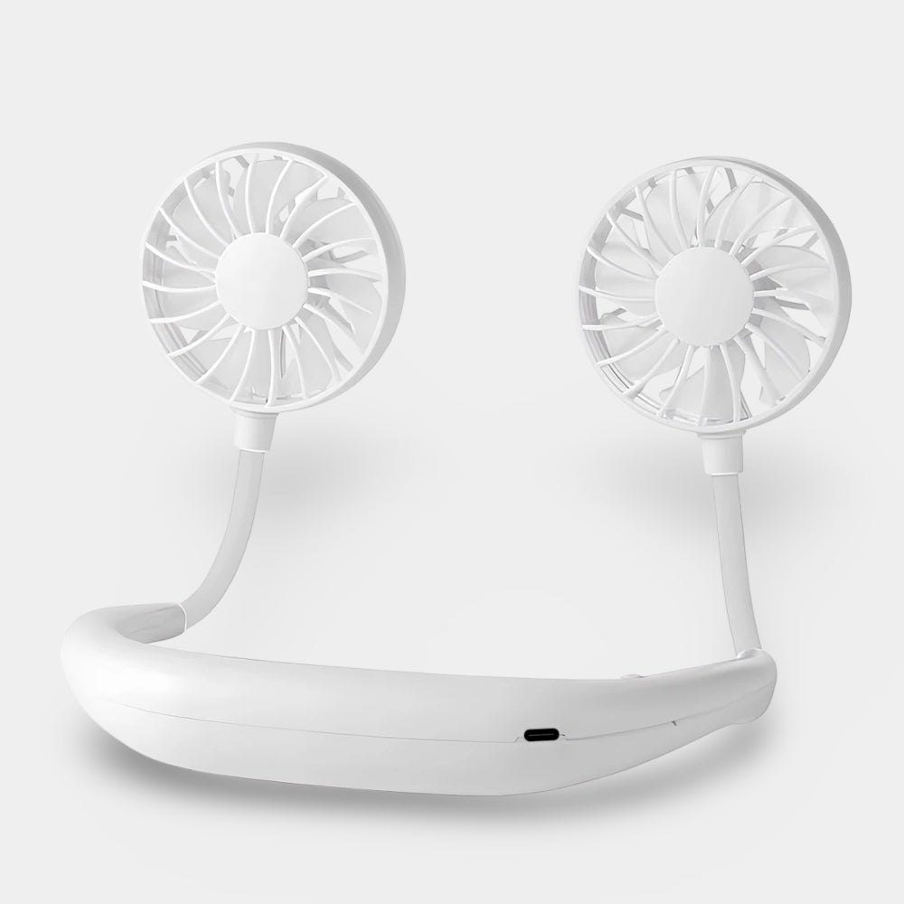 Wearable Cooling Breeze - Rechargeable Neck Fan for Any Activity