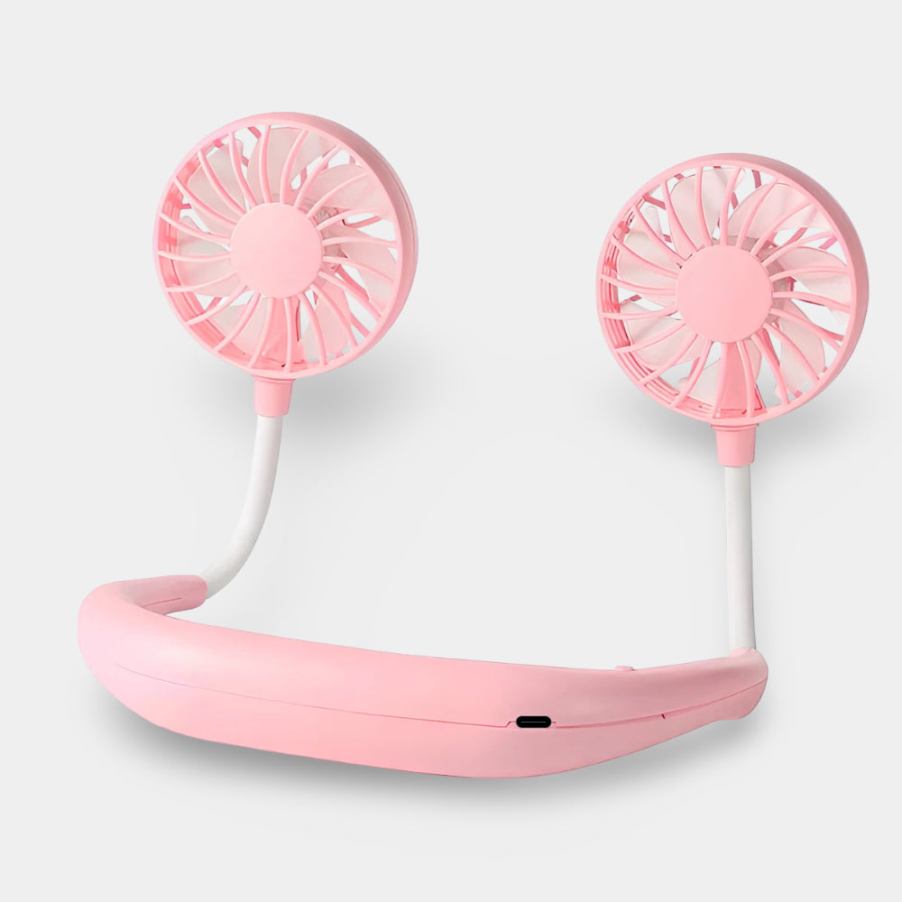 Wearable Cooling Breeze - Rechargeable Neck Fan for Any Activity