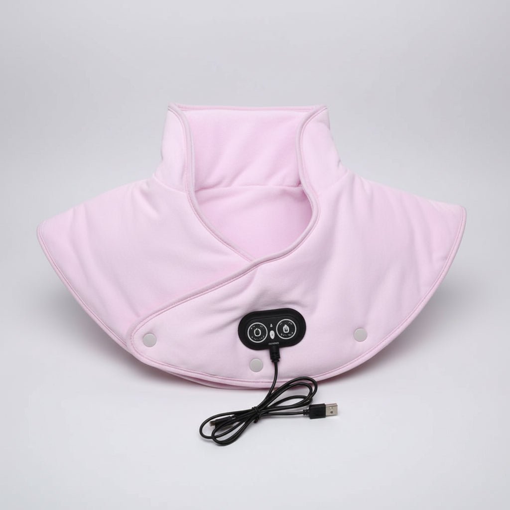 ComfortWave Neck & Shoulder Heating Wrap – 3 Heat Levels, Vibration & Auto Shutoff