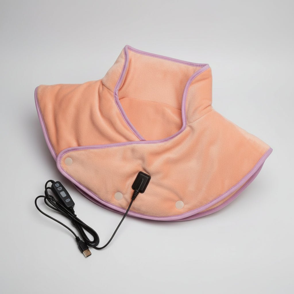 ComfortWave Neck & Shoulder Heating Wrap – 3 Heat Levels, Vibration & Auto Shutoff