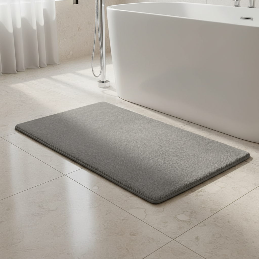 ComfortGrip Bathroom Mat – Plush and Moisture-Absorbing Rug