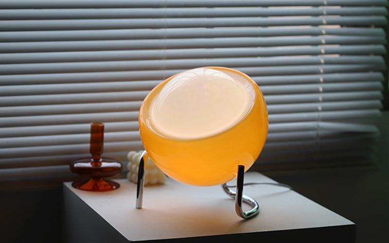 GlimmerGlow | Elegant Glass Lamp with Soft LED Lighting