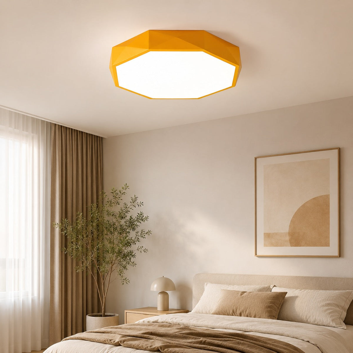 Stylish Dimmable Octagonal LED Ceiling Fixture
