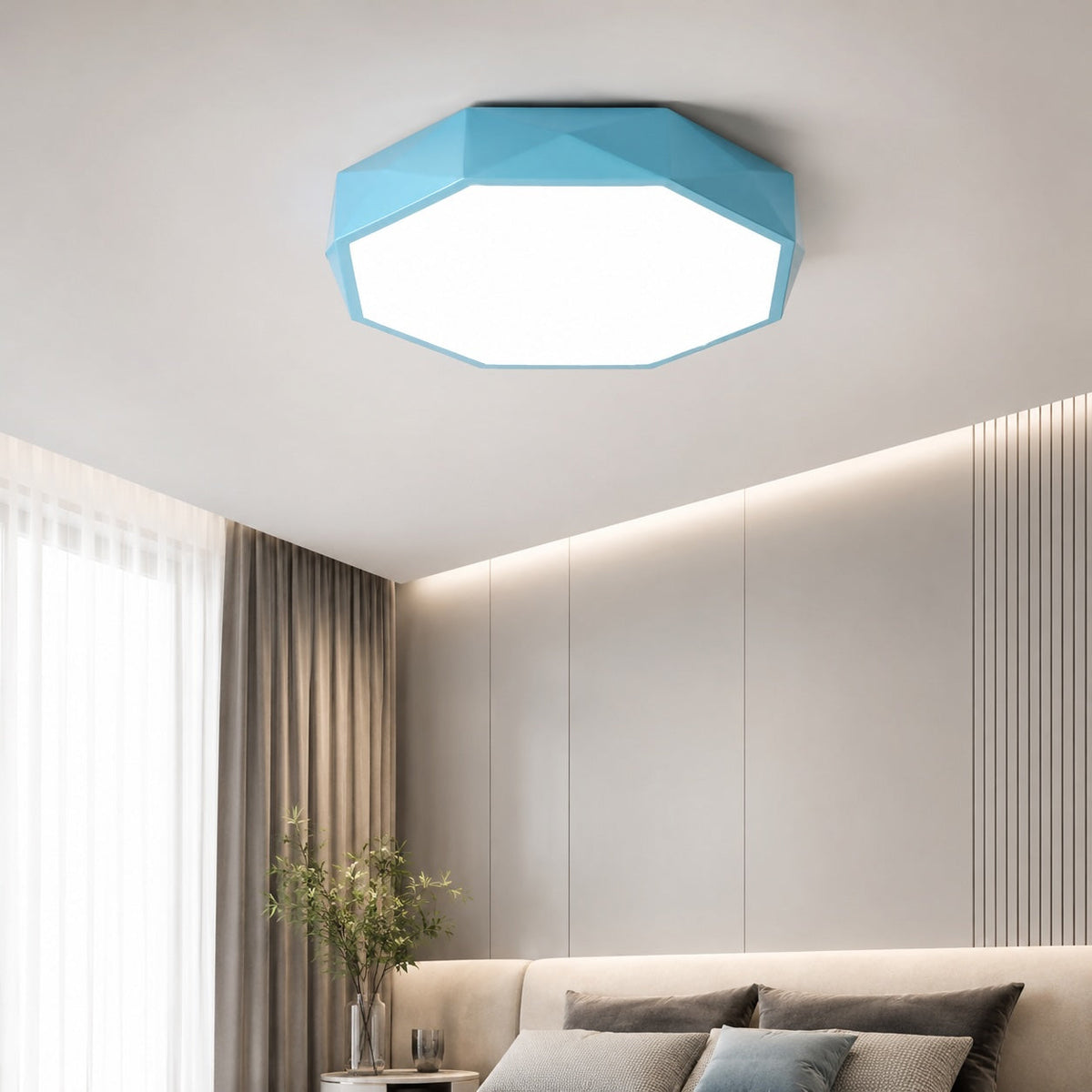 Stylish Dimmable Octagonal LED Ceiling Fixture