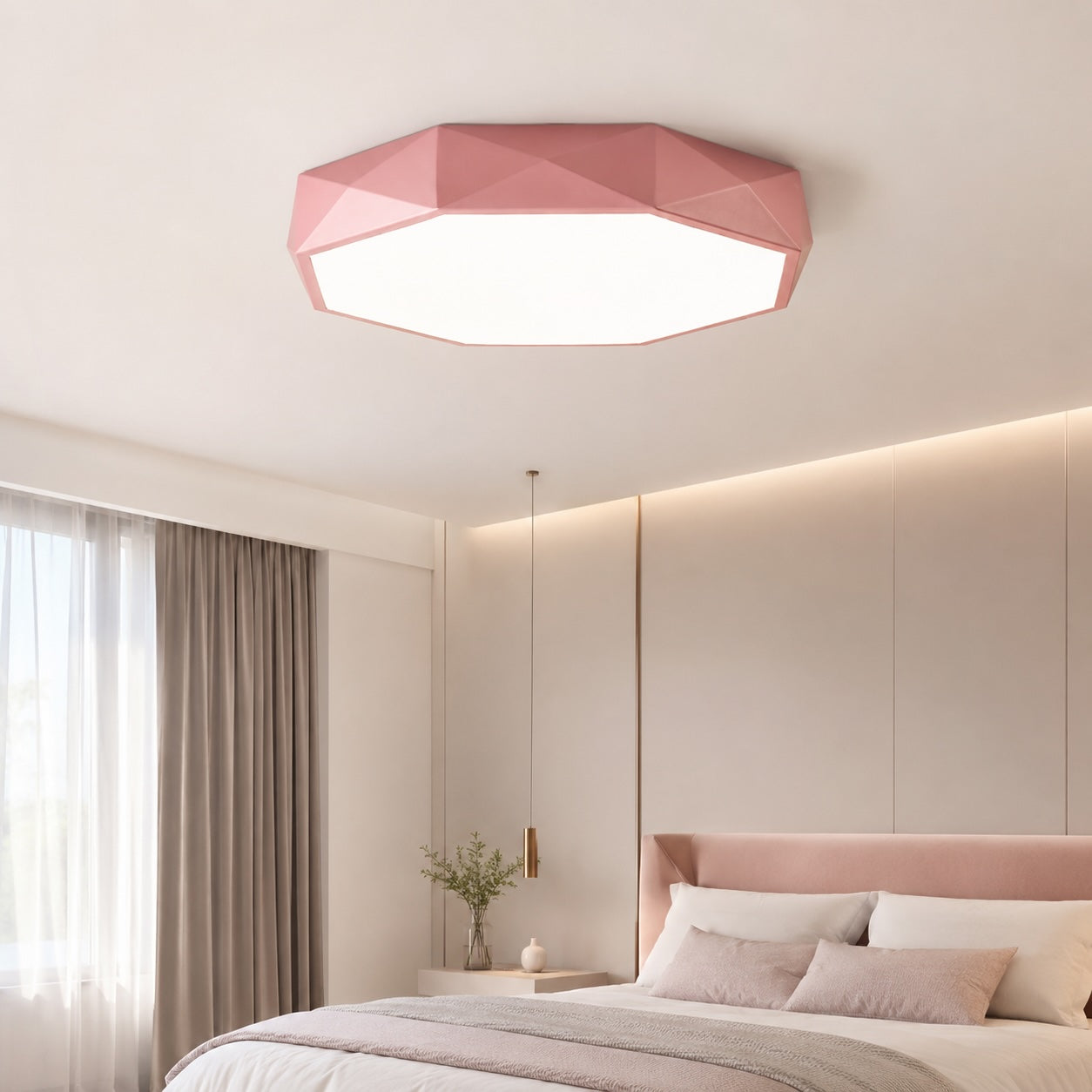 Stylish Dimmable Octagonal LED Ceiling Fixture