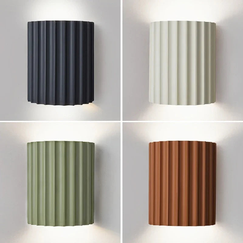 Elegant Ribbed Wall Sconce for Cozy Ambient Illumination