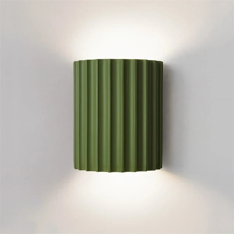 Elegant Ribbed Wall Sconce for Cozy Ambient Illumination