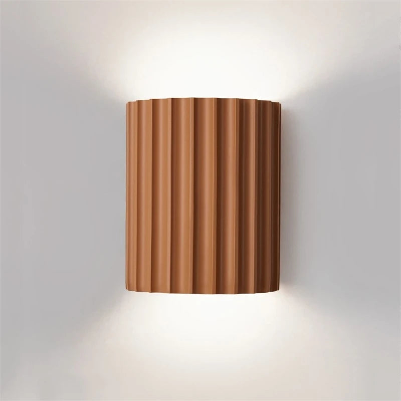 Elegant Ribbed Wall Sconce for Cozy Ambient Illumination