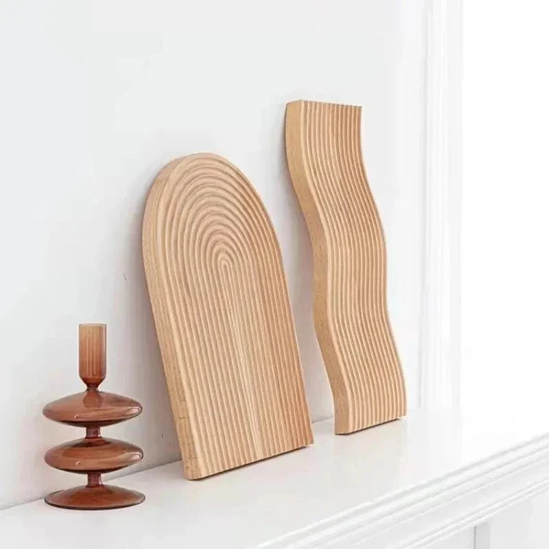 Elegant Serving Tray with Unique Ripple Texture and Groove