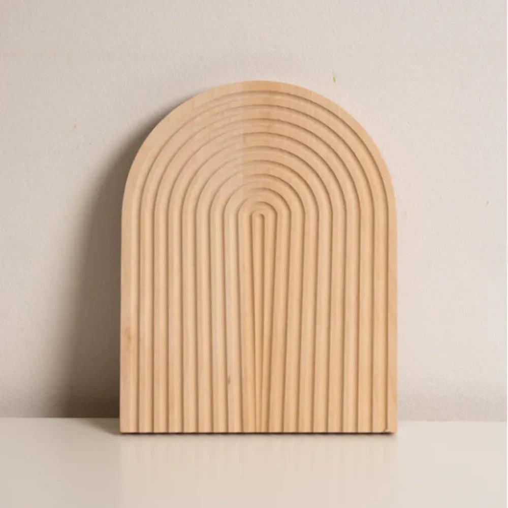 Elegant Serving Tray with Unique Ripple Texture and Groove