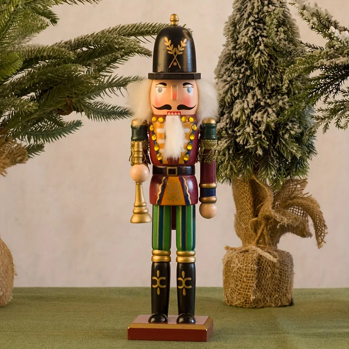 Festive Guardian | Classic Wooden Nutcracker Decoration for Holidays