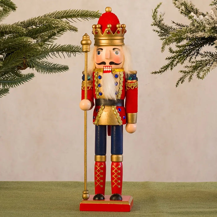 Festive Guardian | Classic Wooden Nutcracker Decoration for Holidays
