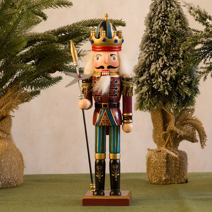 Festive Guardian | Classic Wooden Nutcracker Decoration for Holidays