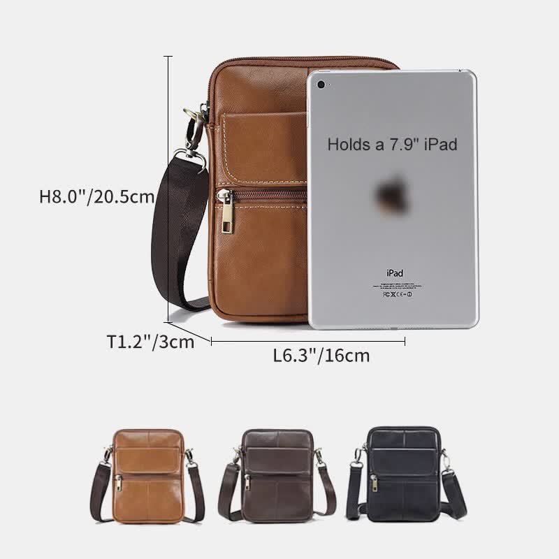 Sleek Leather Crossbody Bag for Men