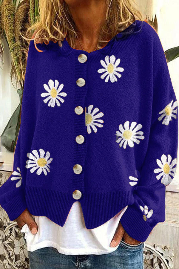 Chic Floral Knit Sweater for Cozy Seasons
