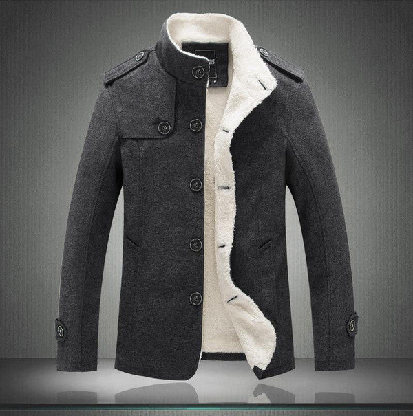 Timeless Wool Blend Long Trench Coat