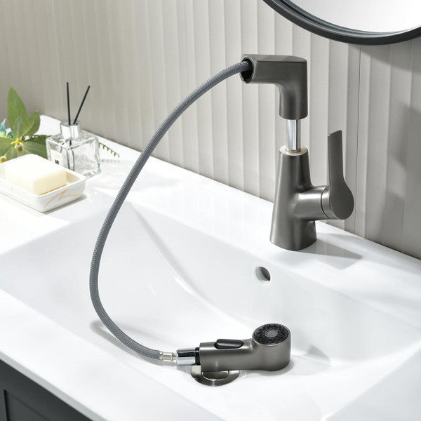 Versatile Bathroom Faucet with 360-Degree Hand Shower