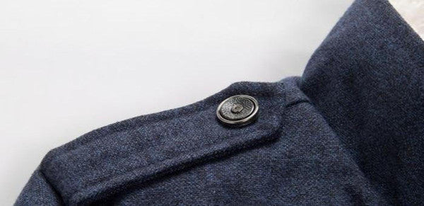 Timeless Wool Blend Long Trench Coat