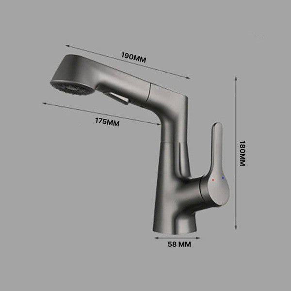 Versatile Bathroom Faucet with 360-Degree Hand Shower