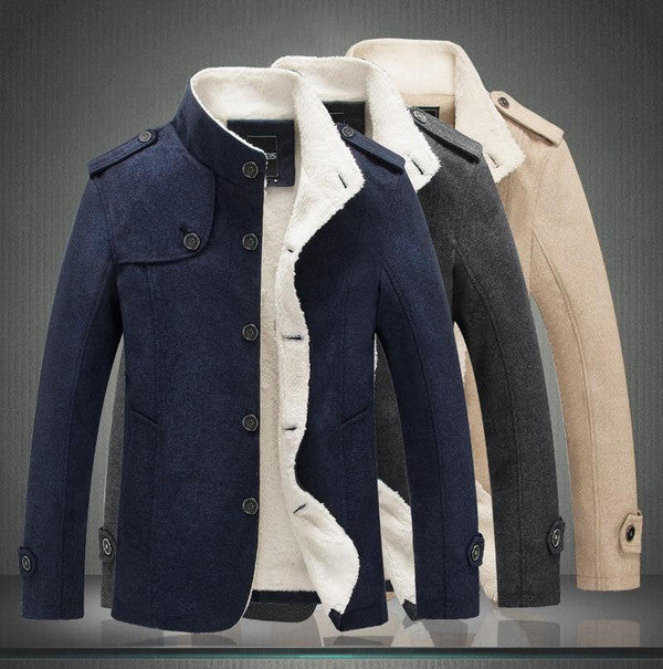 Timeless Wool Blend Long Trench Coat