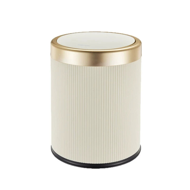 Sleek Oval Trash Bin with Odor-Control Lid and Easy Access